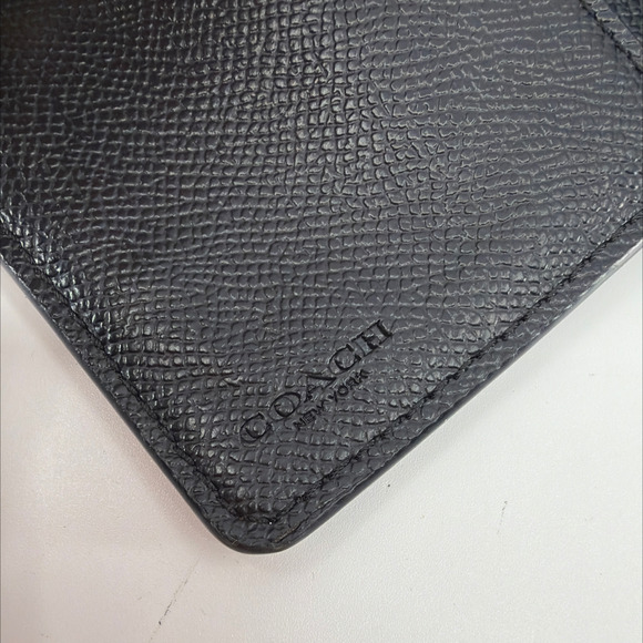 Coach Compact Wallet Black Saffiano Leather Wallet - Picture 7 of 8
